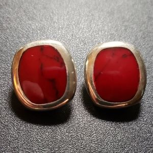 Red jasper in sterling,  stamped 925, NWOT